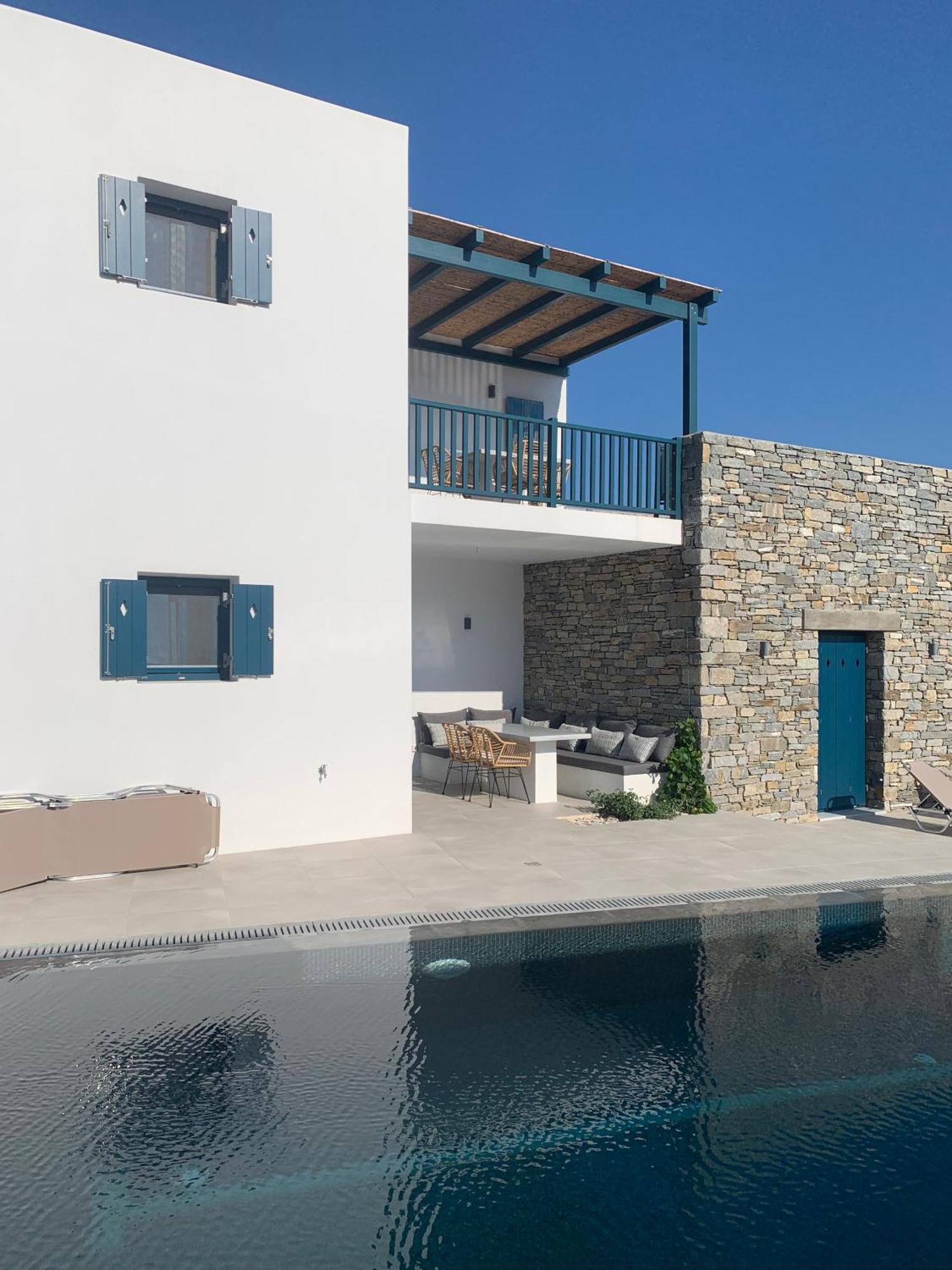 Paros-Memories-Neubau-Villen, Sportpool Aspro Chorio Εξωτερικό φωτογραφία